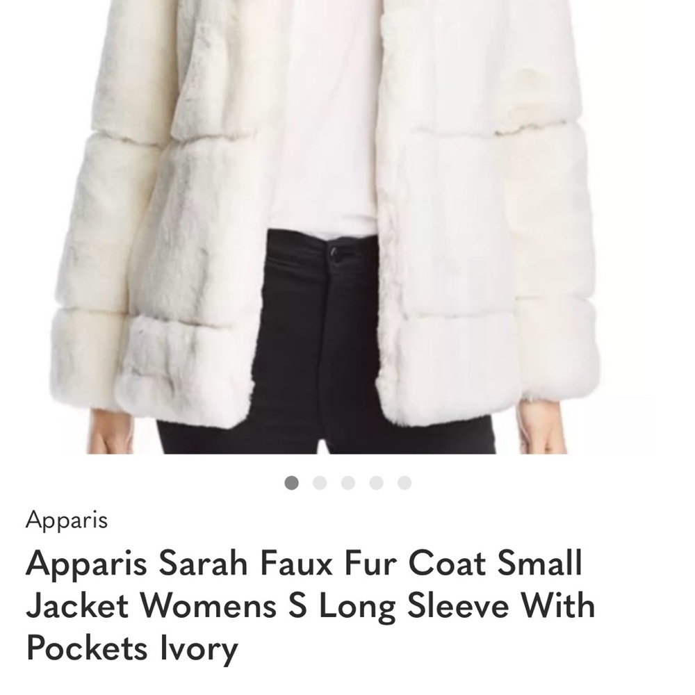 Apparis Ivory Faux Fur Teddy Jacket